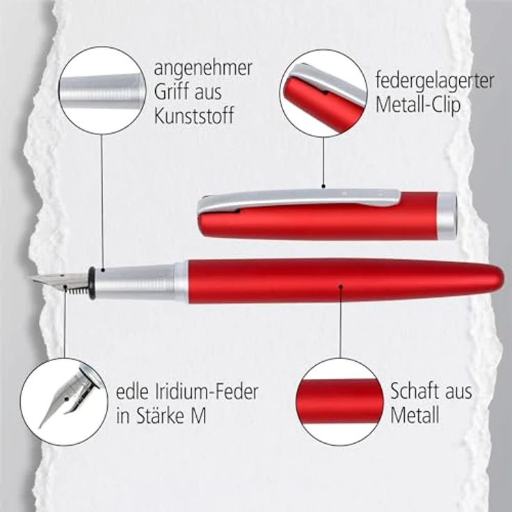 Online Pen Füller Eleganza, Patronenfüller aus Metall mit Iridium Feder, medium, in Geschenkbox – Bild 5