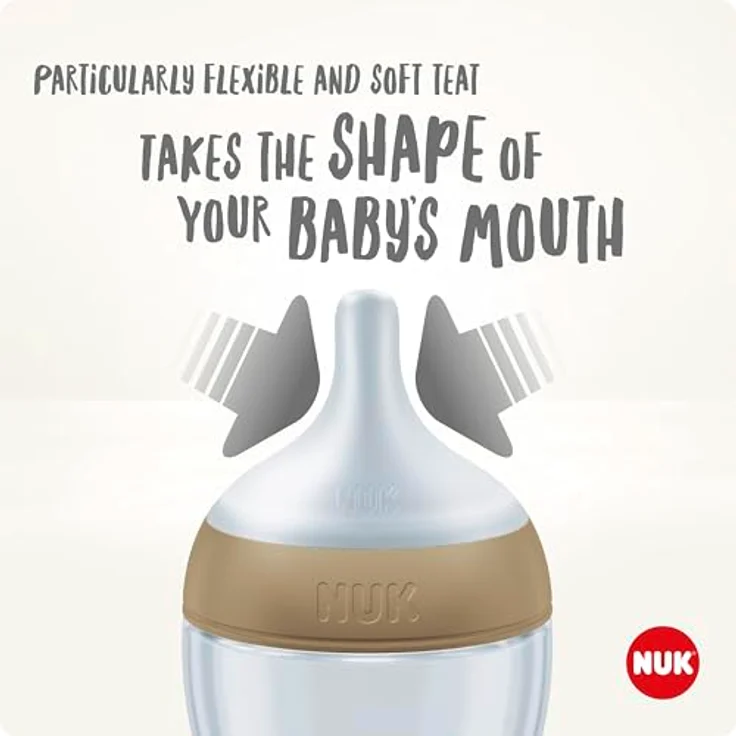Nuk PP-Flasche Perfect Match 150 ml, Silikon-Sauger Gr. S, Temperaturkontrolle, Anti-Colic, Regenbogen - Weiß – Bild 5