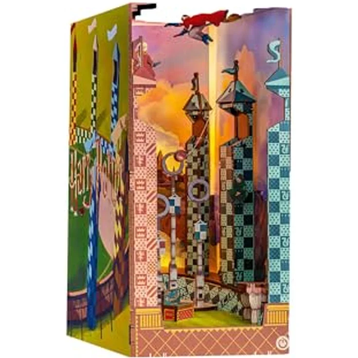 Revell Modellbausatz Tiny Adventures I Quidditch Field Harry Potter I 3D Miniaturhaus I DIY Book Nook Holz Puzzle - Magische Book Nook aus Holz, Harry-Potter-Fans, DIY-Holzmodell – Bild 5