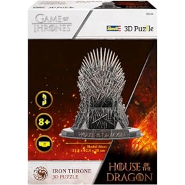 Revell 00224 House of The Dragon 3D Puzzle, detailgetreue Nachbildung des Eisernen Thrones – Bild 2