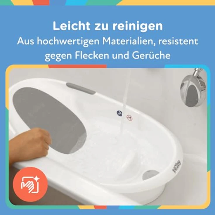 Nuby Dr. Talbot's - Baby-Badewanne mit Rückenlehne aus weiches Schaumstoff - Badewanne für Babys mit rutschfeste Griffe - 0-12 Monate – Bild 10