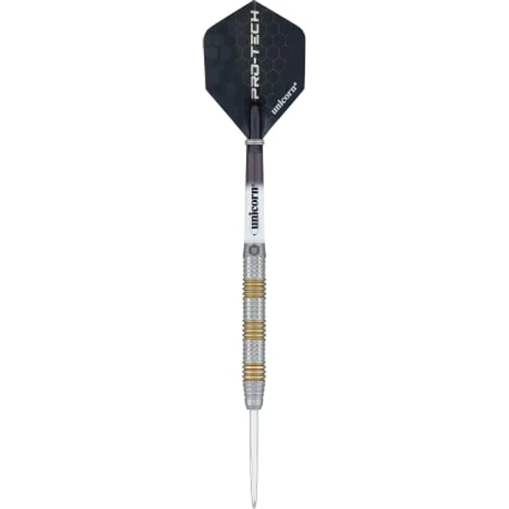 Unicorn Protech Style 3 Dartpfeile mit Stahlspitze, 25 Gramm, goldfarben – Bild 3
