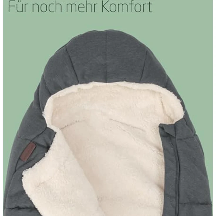 Maxi-Cosi Fußsack für Babyschalen, waschmaschinenfester Fußsack in Twillic Graphite, für alle Maxi-Cosi Babyschalen geeignet, weiche und robuste Stoffe, einfacher Ein- und Ausstieg – Bild 2