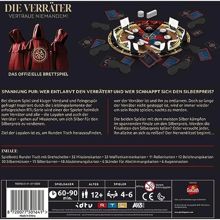 Goliath Die Verräter, Brettspiele für Kinder ab 12 Jahren, Gesellschaftsspiele für 4 – 6 Spieler – Bild 2
