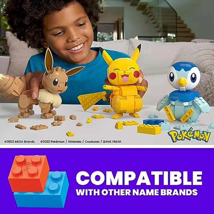 Mega Brands Set Trio Figuren Pokemon zum Bauen, Sammelfiguren für Sammler und Fans – Bild 2