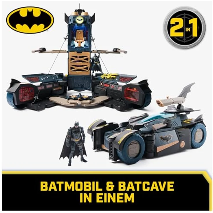 DC Comics Ultimate Transforming Batmobile Spielset mit 10cm Batmanfigur, Lichteffekten, Soundeffekten und Katapult, ab 4 Jahren – Bild 2