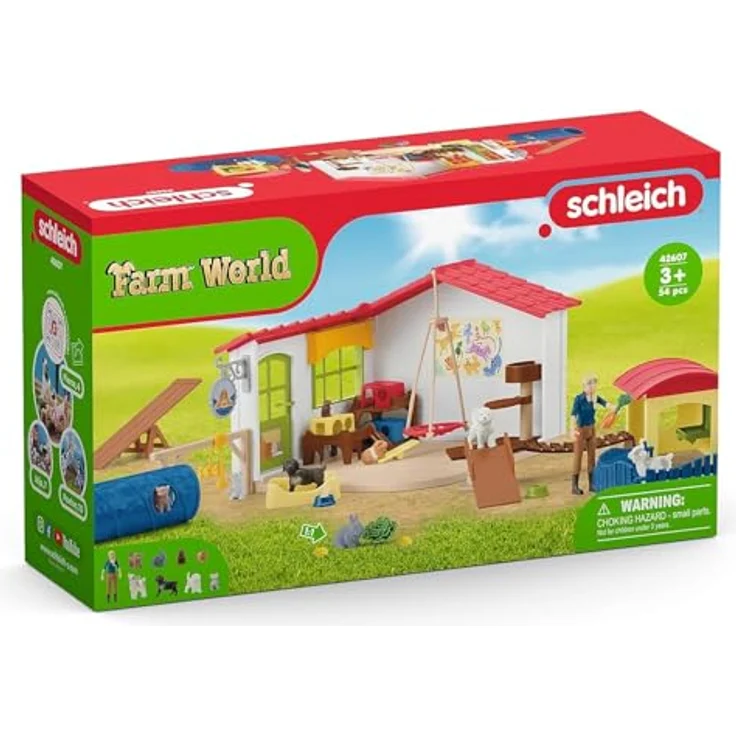 Schleich Tierhotel 42607, Farm World mit Hundeparcours, Kratzbaum und Wippe für Katzen und Meerschweinchen, NEU Juli 2023 – Bild 11