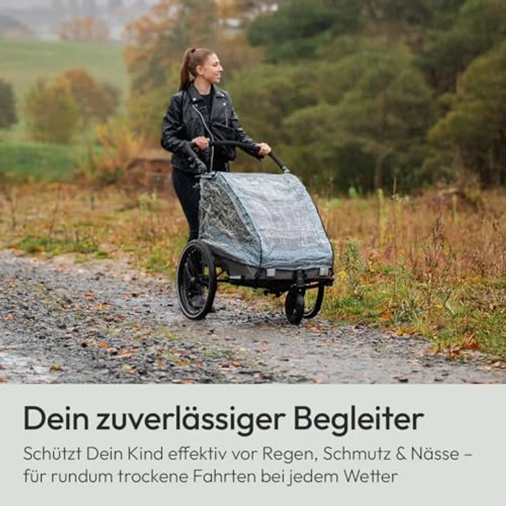 Qeridoo Kinderwagen-Regenschutzhülle QUPA 1 / Sportrex 1, Polyethylen, passend für Queridoo QUPA 1 & Sportrex 1 – Bild 7