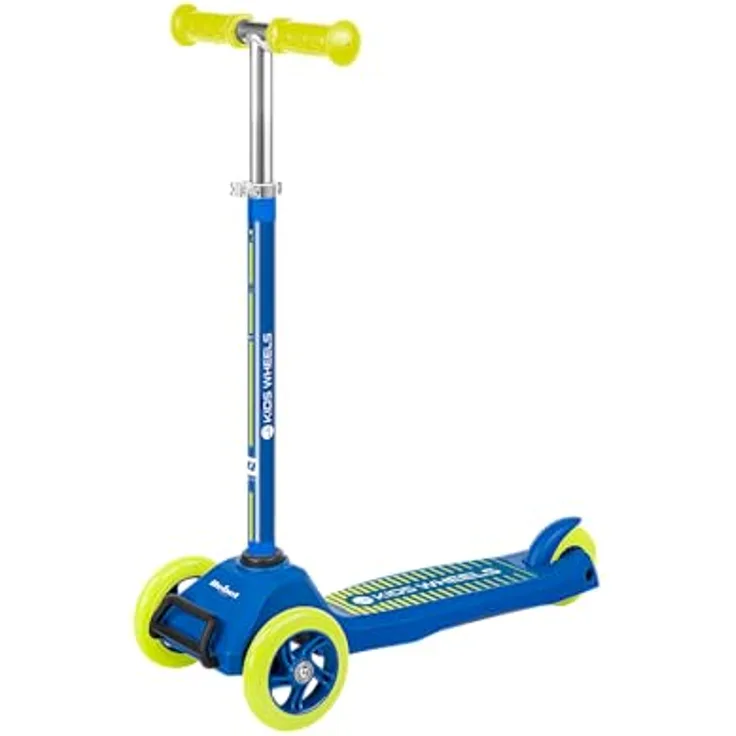 Rebel Kids Wheels Yellow (1LL) dreirädriger Tretroller mit 3-stufiger Lenkradhöhenverstellung