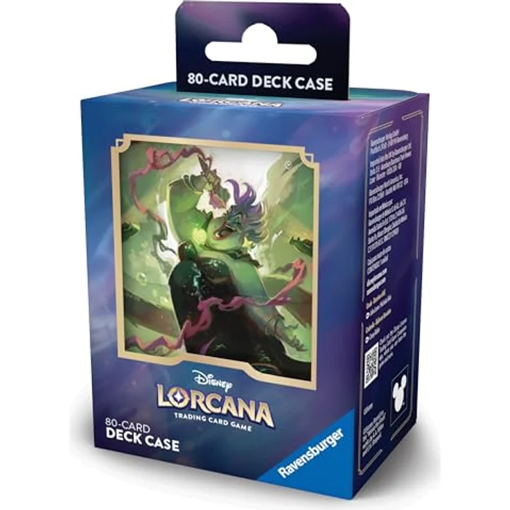 Ravensburger Disney Lorcana Trading Card Game: Archazias Insel - Deck Case Ursula, sichere Kartenaufbewahrung für bis zu 80 Karten, atemberaubendes Cinderella Sensation Artwork, kompakt und praktisch, Sammelkarten-Album, Motiv von Ursula aus Die Tintenlande – Bild 1