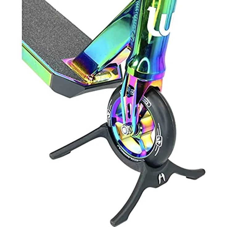 Ethic Stunt-Scooter Kinder Park/Treet Roller Ständer für 100-120mm Roleln 24mm Breit schwarz +Fantic26 Sticker