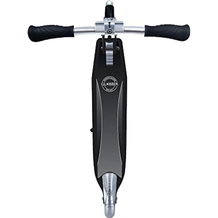 Globber Flow Element Lights 721-120, Scooter mit stabilem Aluminiumrahmen, schwarzen Polyurethanrädern und einstellbarem Lenker, max. Tragfähigkeit 100 kg – Bild 2