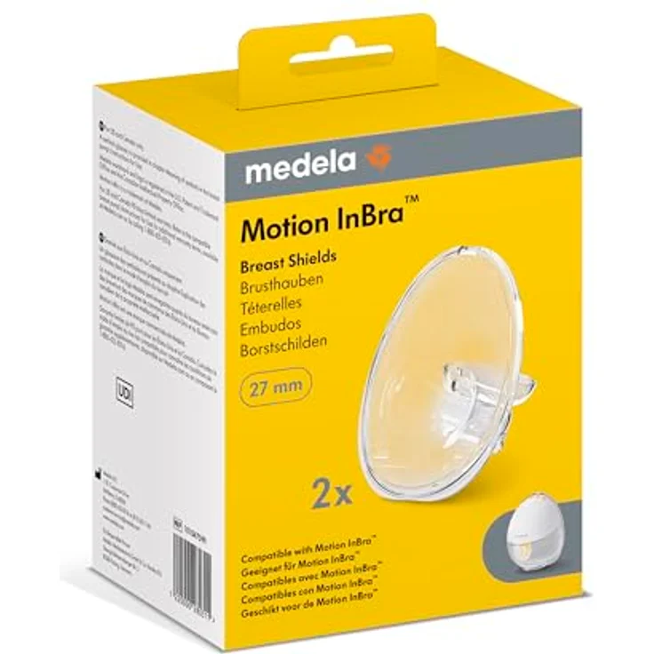 Medela Ersatz-Brustaufsatz 27mm, 2er-Pack, kompatibel mit Motion InBra™ Milchpumpe, BPA-frei – Bild 2