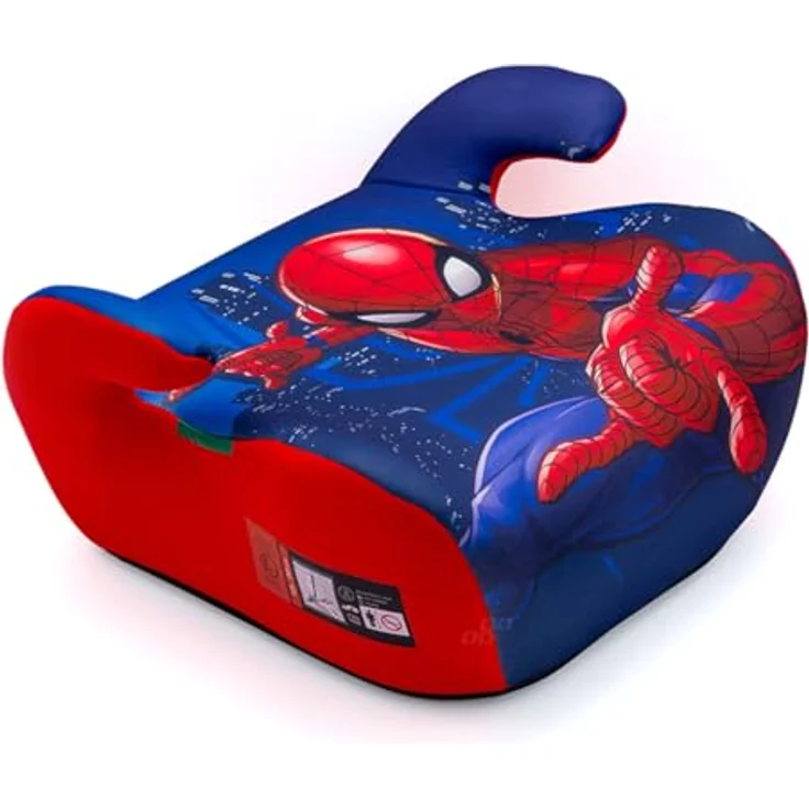 Spiderman Kindersitzerhöhung R129, Sitzerhöhung für Kinder 125–150 cm, Blau/Rot, ergonomisch und pflegeleicht – Bild 2