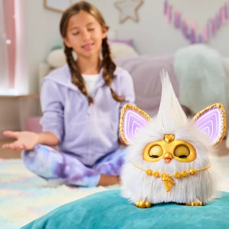 Hasbro Furby Golden Glow, sprachaktiviertes Plüschtier mit Lichtshow und über 600 Sätzen, ab 6 Jahren – Bild 7