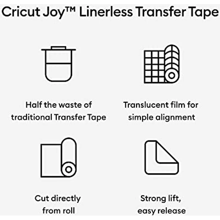 Cricut™ Joy Transferklebeband ohne Trägerfolie für Vinylfolien, 13,9 cm x 3,04 m, 1 Rolle – Bild 3