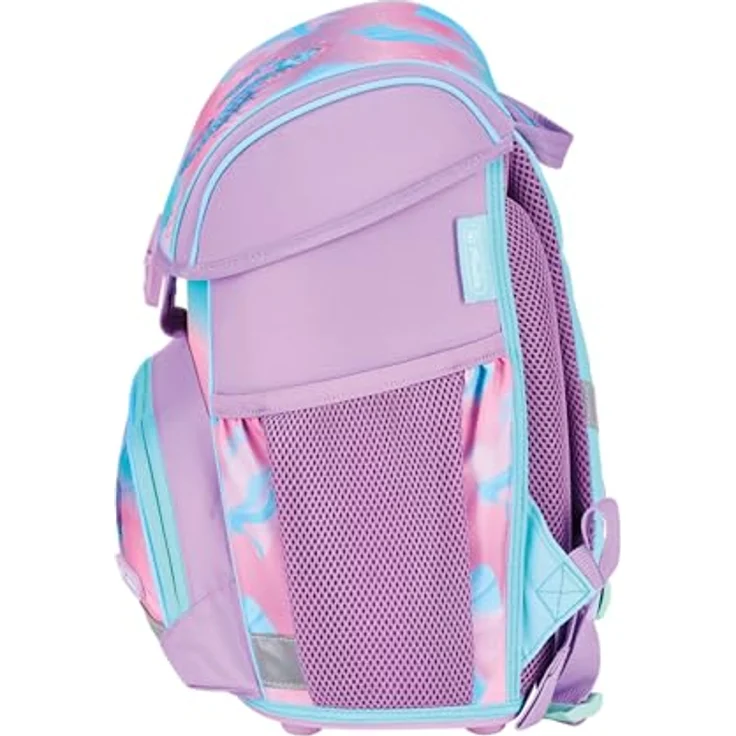 Herlitz Schulranzen Set 4-teilig Loop Ocean Lights Rosa, ergonomischer Tornister für 1. Klasse, leichtgewichtig, inklusive Sportbeutel und Etui, mit Seepferdchen Design – Bild 3