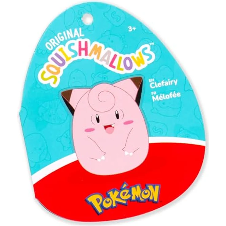 Jazwares Squishmallows Plüschfigur Mélofée, 25 cm, lizenzierte Pokémon-Kuscheltier für Komfort und Spaß – Bild 4