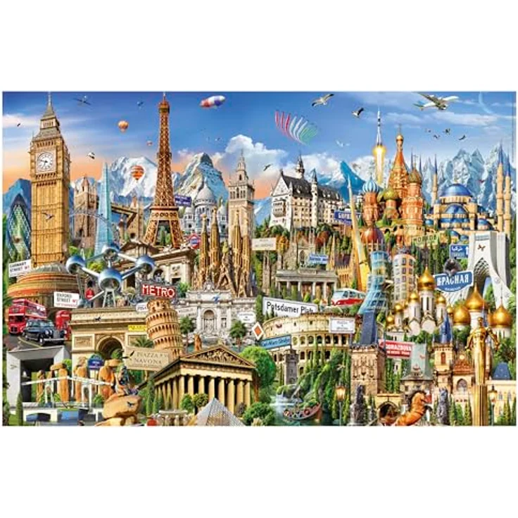 Educa Miniatur Puzzle 1000 Teile, kleinste Puzzle der Welt mit Fix Puzzle-Kleber, 30 x 46 cm, für Erwachsene ab 14 Jahren – Bild 2