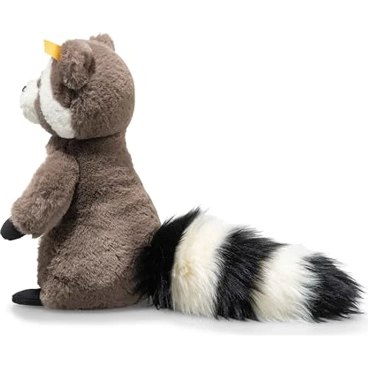 Steiff Pedro Waschbär 23cm, braun/weißes Kuscheltier aus kuschelweichem Plüsch, stabil mit Granulatgewicht, waschmaschinenfest – Bild 2