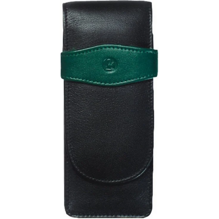 Pelikan Schreibgeräteetui Leder TG 32 schwarz-grün für 3 Schreibgeräte