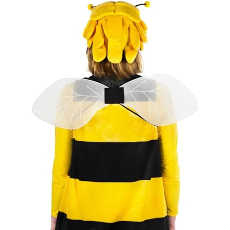 Maskworld Biene Maja Kopfbedeckung für Erwachsene - Gelbe Schaumstoff-"Haare" mit biegsamen Bienenfühlern – Bild 2