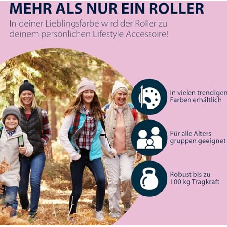 HUDORA Scooter Start 200, stabiler Aluminium-Roller, höhenverstellbar & zusammenklappbar, für Kinder & Erwachsene bis 100kg, purple – Bild 6