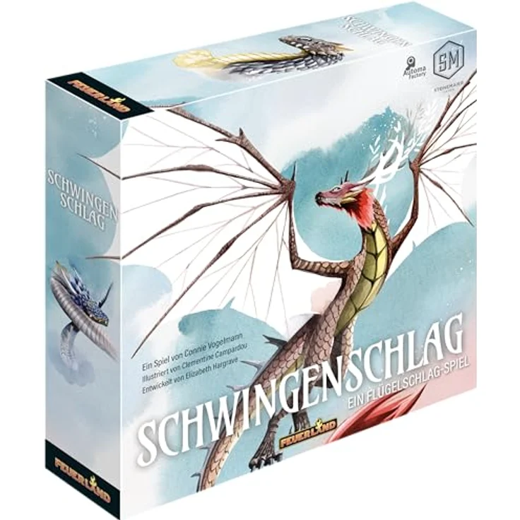 Feuerland Spiele 31032 Schwingenschlag - Aus der Spielewelt von Flügelschlag, Brettspiel für 1-5 Spieler, inspiriert von Flügelschlag – Bild 1