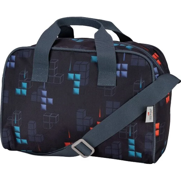 DerDieDas Sporttasche 35 cm, schwarz, 100% Polyester, kompakte Kindersporttasche