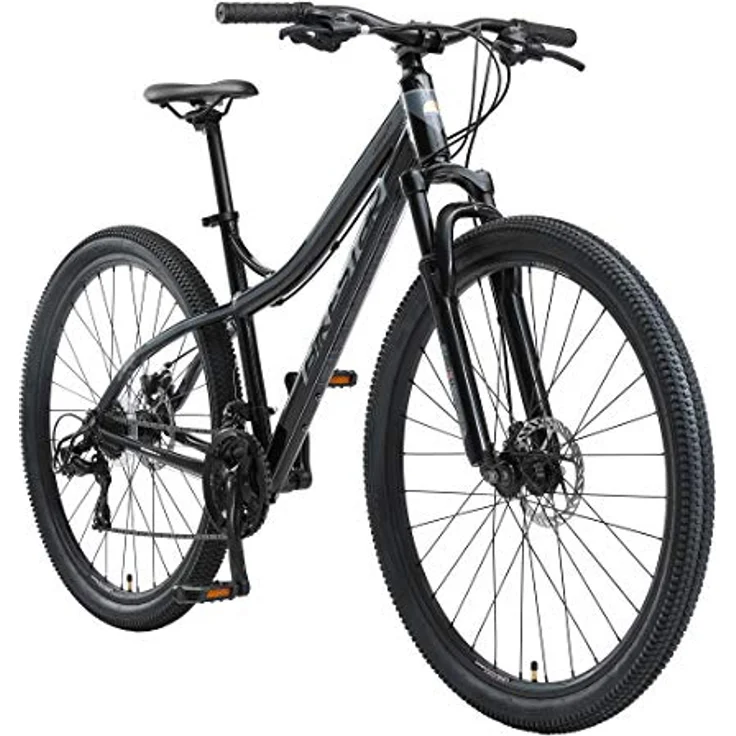BIKESTAR Hardtail Aluminium Mountainbike Shimano 21 Gang Schaltung, Scheibenbremse 29 Zoll Reifen | 18 Zoll Rahmen Alu MTB | Schwarz & Grau – Bild 1