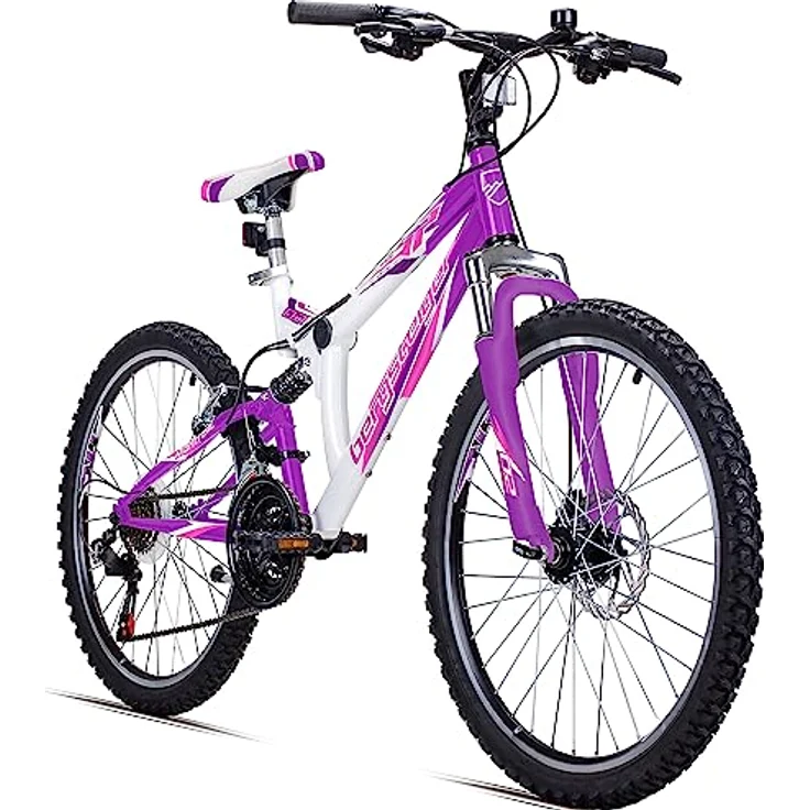 Bergsteiger Montreal 20, 24 Zoll Kinderfahrrad, geeignet fr 6,7, 8, 9, 10,  11, 12, 13 Jahre, Shimano 18 Gang-Schaltung, Mountainbike mit Vollfederung,  Jungen-Fahrrad, Mdchen-Fahrrad: Tests, Infos & Preisvergleich
