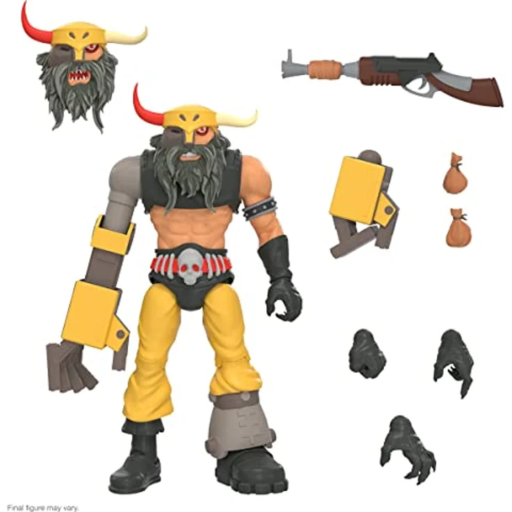 Super7 Thundercats Ultimate W5 Captain Hammerhead Actionfigur, 17,8 cm mit austauschbaren Köpfen und Net Gun Zubehör – Bild 1