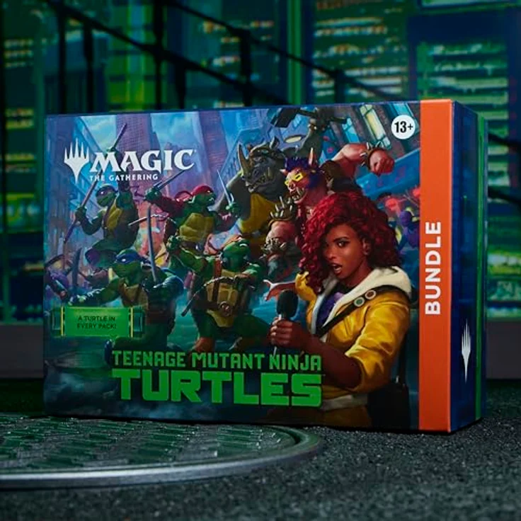 Magic: The Gathering Teenage Mutant Ninja Turtles Bundle, 9 Play-Booster und exklusive Foilkarte mit alternativer Illustration, englische Version – Bild 3