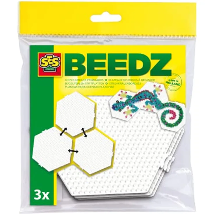 SES 06314 Hexagon Stiftplatte verbindbar 3X, Diverse Farben