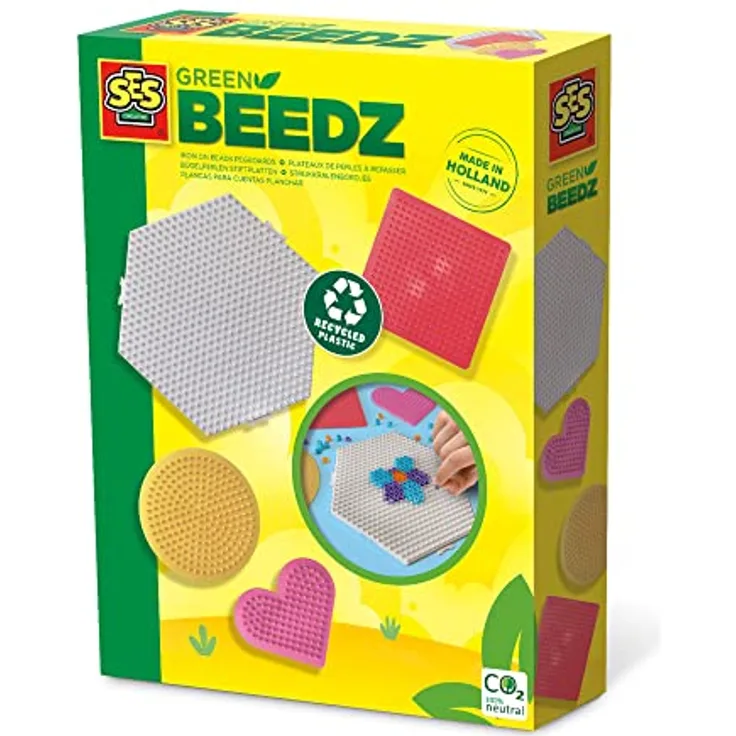 SES 06403 Green Beedz-Bügelperlen Stiftplatten 4X Sortiert