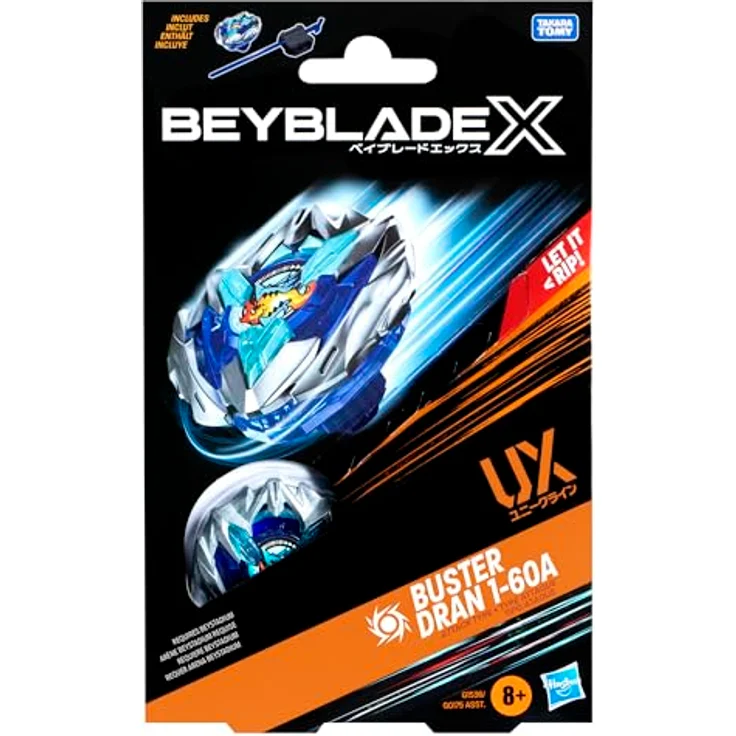 Hasbro Beyblade X Buster Dran 1-60A UX Starter Pack, Kreisel mit X-Celerator Beschleunigungssystem und austauschbaren Metall-Blades – Bild 2