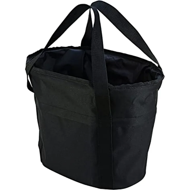 Prophete Fahrradkorb City mit Textilummantelung, inkl. E-BIKE Halter, für Lenkerbefestigung, Farbe: schwarz