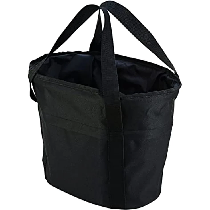 Prophete Fahrradkorb City mit Textilummantelung, inkl. E-BIKE Halter, für Lenkerbefestigung, Farbe: schwarz – Bild 1