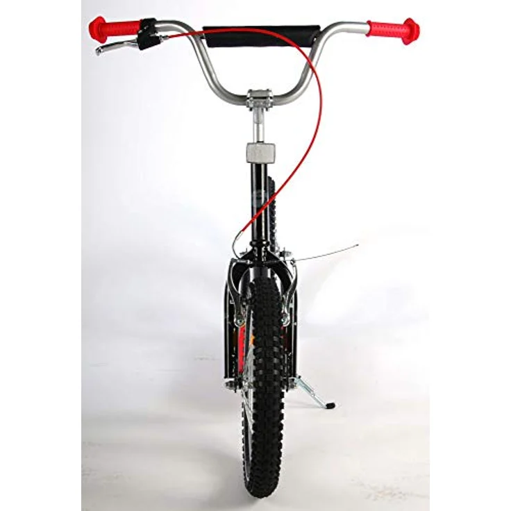 Volare Roller 16 Zoll Schwarz Rot - Breite 16" Reifen, kinderfreundliche Handbremse und cooles Design – Bild 5