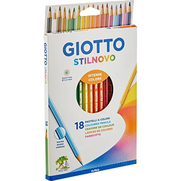 Giotto Stilnovo18 farbige Pastellstifte, 3,3 mm, mehrfarbig, 1 x 13 x 21,5 cm