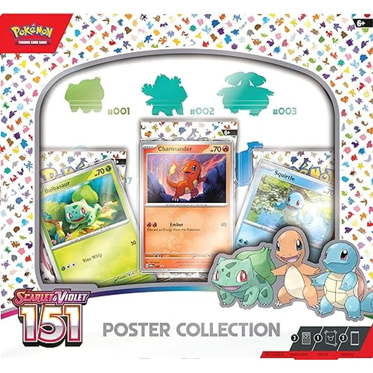 Pokémon TCG: Scarlet & Violet - 151 Poster Collection - EN, Pokémon Sammlung mit 3 Promokarten und Boosterpacks – Bild 2