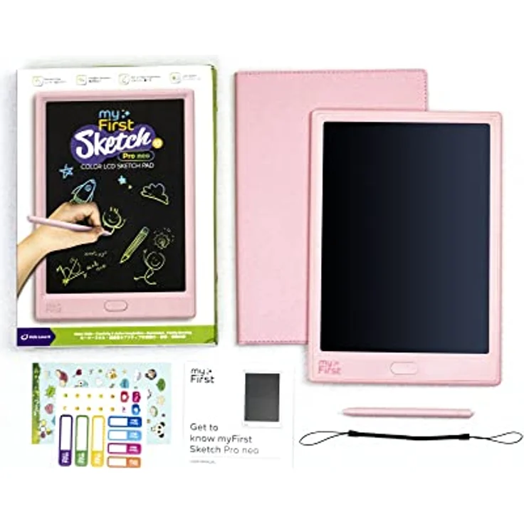 myFirst Sketch Pro Neo, Maltafel mit Flüssigkristallbildschirm, robust und tragbar, inklusive Ledertasche – Bild 6