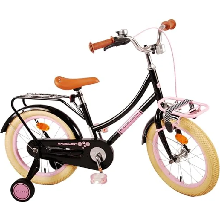 Volare Kinderfahrrad Excellent 16 Zoll, schwarz - Mädchen, 95% montiert