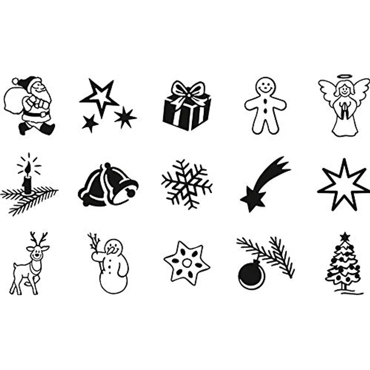 Heyda Heyda 204888480 Stempel-Dose (Weihnachten) Motivgröße: ca. 1,5 x 1,5 cm – Bild 4