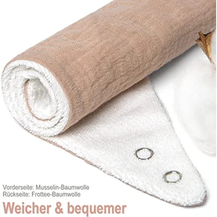 Lulu moon Lätzchen Baby Dreieckstuch Baby Musselin Halstuch Baby für Junge und Mädchen (6 Stück,Stern) - Preisvergleich – Bild 3