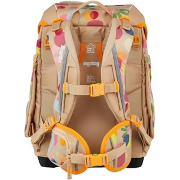 ergobag cubo Set, ergonomischer Schulranzen 5-teilig für 1. Klasse, höhenverstellbar, mit Sportbeutel und gefülltem Federmäppchen, recycelte PET-Flaschen – Bild 4