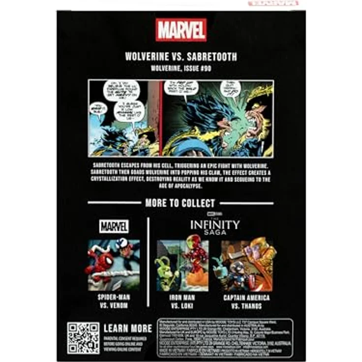 Fandrop MV01 - Wolverine VS. Sabretooth Diorama mit ausstellbaren Figuren, ikonischen Artefakten und detailliertem Szenenmarker, Marvel Sammlung – Bild 5