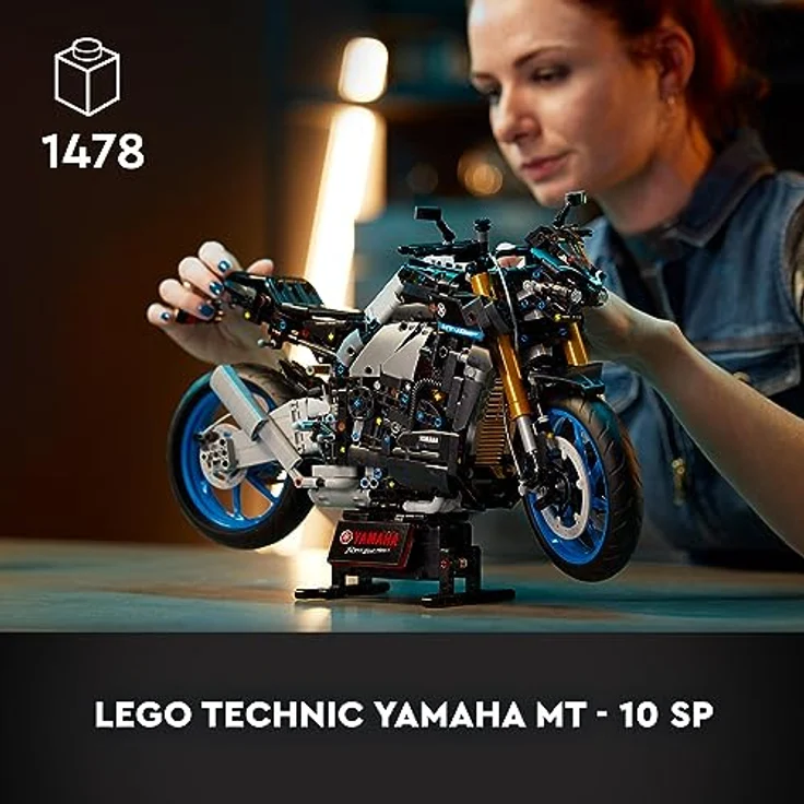 LEGO 42159 Technic Yamaha MT-10 SP Motorrad-Modellbausatz für Erwachsene, authentisches Fahrzeug-Modell mit 4-Zylinder-Motor, funktionsfähiger Lenkung und AR-App, Geschenk für Männer und Frauen – Bild 2