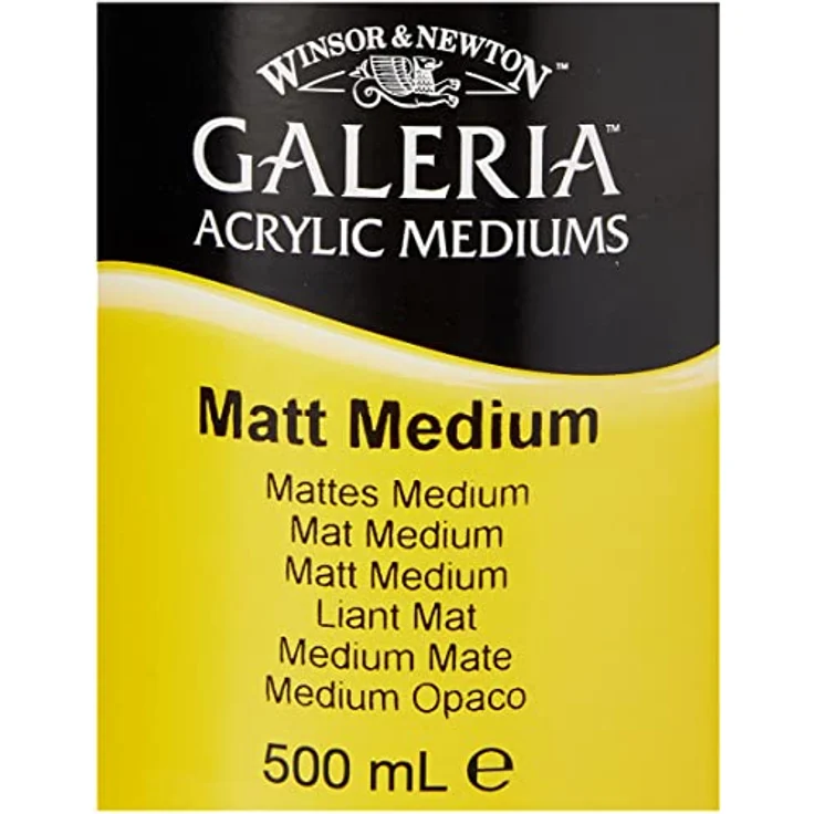 Winsor & Newton Galeria Mattes Medium 500 ml, Acrylmedium für mattes Finish, erhält Leuchtkraft und verbessert Transparenz – Bild 2