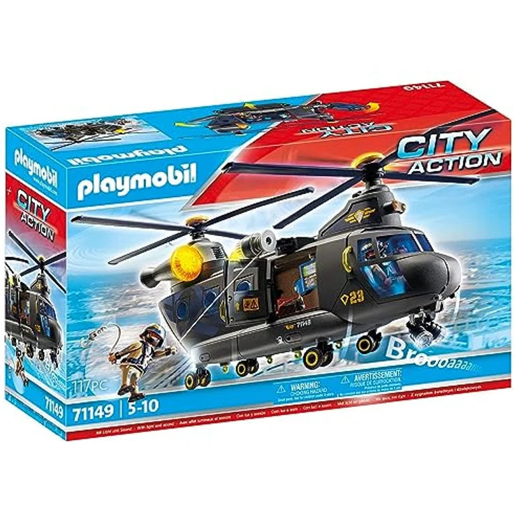 Playmobil® SWAT-Rettungshelikopter (71149), My Action Heroes Konstruktions-Spielset, (117 St), Made in Europe, mit Licht und Sound – Bild 2
